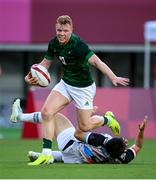 27 July 2021; Gavin Mullin of Ireland on his way to scoring a try during the Men's Rugby Sevens 9th place play-off match between Ireland and Republic of Korea at the Tokyo Stadium during the 2020 Tokyo Summer Olympic Games in Tokyo, Japan. Photo by Stephen McCarthy/Sportsfile