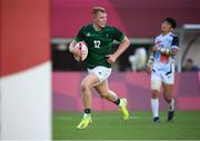 27 July 2021; Gavin Mullin of Ireland on his way to scoring a try during the Men's Rugby Sevens 9th place play-off match between Ireland and Republic of Korea at the Tokyo Stadium during the 2020 Tokyo Summer Olympic Games in Tokyo, Japan. Photo by Stephen McCarthy/Sportsfile