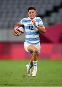 27 July 2021; Marcos Moneta of Argentina on his way to scoring his side's first try during the Men's Rugby Sevens quarter-final match between South Africa and Argentina at the Tokyo Stadium during the 2020 Tokyo Summer Olympic Games in Tokyo, Japan. Photo by Stephen McCarthy/Sportsfile