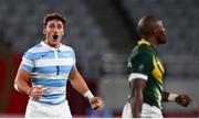 27 July 2021; Rodrigo Isgro of Argentina celebrates following the Men's Rugby Sevens quarter-final match between South Africa and Argentina at the Tokyo Stadium during the 2020 Tokyo Summer Olympic Games in Tokyo, Japan. Photo by Stephen McCarthy/Sportsfile