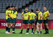 27 July 2021; Australia players following the Men's Rugby Sevens quarter-final match between Fiji and Australia at the Tokyo Stadium during the 2020 Tokyo Summer Olympic Games in Tokyo, Japan. Photo by Stephen McCarthy/Sportsfile