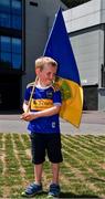 18 July 2021; Five year old Tipperary supporter Daithí Greene, from Moneygall, before the Munster GAA Hurling Senior Championship Final match between Limerick and Tipperary at Páirc Uí Chaoimh in Cork. Photo by Ray McManus/Sportsfile