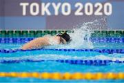 27 July 2021; Brendan Hyland competes during the heats of the men's 4 x 200 metre freestyle relay at the Tokyo Aquatics Centre during the 2020 Tokyo Summer Olympic Games in Tokyo, Japan. Photo by Ian MacNicol/Sportsfile