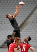 27 July 2021; Scott Curry of New Zealand during the Men's Rugby Sevens quarter-final match between New Zealand and Canada at the Tokyo Stadium during the 2020 Tokyo Summer Olympic Games in Tokyo, Japan. Photo by Stephen McCarthy/Sportsfile