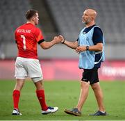 27 July 2021; Great Britain assistant coach Phil Greening and Maz McFarland following the Men's Rugby Sevens quarter-final match between Great Britain and United States at the Tokyo Stadium during the 2020 Tokyo Summer Olympic Games in Tokyo, Japan. Photo by Stephen McCarthy/Sportsfile