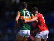 25 July 2021; David Clifford of Kerry is marked tightly by Seán Meehan of Cork during the Munster GAA Football Senior Championship Final match between Kerry and Cork at Fitzgerald Stadium in Killarney, Kerry. Photo by Piaras Ó Mídheach/Sportsfile