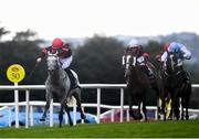 27 July 2021; Sirjack Thomas, with Mikey Sheehy up, left, on their way to winning the Colm Quinn BMW Mile Handicap during day two of the Galway Races Summer Festival at Ballybrit Racecourse in Galway. Photo by David Fitzgerald/Sportsfile