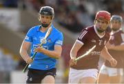 27 July 2021; Kevin Lahiff of Dublin in action against Sean Neary of Galway during the Leinster GAA U20 Hurling Championship Final match between Dublin and Galway at MW Hire O'Moore Park in Portlaoise, Laois. Photo by Matt Browne/Sportsfile