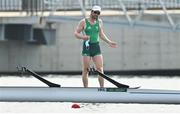 28 July 2021; Ronan Byrne of Ireland after finishing 4th, with team-mate Philip Doyle, in the Men's Double Sculls final B at the Sea Forest Waterway during the 2020 Tokyo Summer Olympic Games in Tokyo, Japan. Photo by Seb Daly/Sportsfile