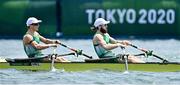 28 July 2021; Fintan McCarthy, left, and Paul O'Donovan of Ireland on their way to winning the Men's Lightweight Double Sculls semi-final A/B at the Sea Forest Waterway during the 2020 Tokyo Summer Olympic Games in Tokyo, Japan. Photo by Seb Daly/Sportsfile