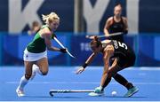 28 July 2021; Nicci Daly of Ireland gets past Selin Oruz of Germany during the women's pool A group stage match between Germany and Ireland at the Oi Hockey Stadium during the 2020 Tokyo Summer Olympic Games in Tokyo, Japan. Photo by Brendan Moran/Sportsfile