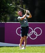 28 July 2021; Rory McIlroy of Ireland watches his tee shot on the 11th hole during a practice round at the Kasumigaseki Country Club during the 2020 Tokyo Summer Olympic Games in Kawagoe, Saitama, Japan. Photo by Ramsey Cardy/Sportsfile