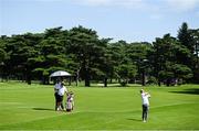 28 July 2021; Joachim B Hansen of Denmark plays a shot on the 13th hole during a practice round at the Kasumigaseki Country Club during the 2020 Tokyo Summer Olympic Games in Kawagoe, Saitama, Japan. Photo by Ramsey Cardy/Sportsfile