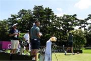28 July 2021; Shane Lowry of Ireland hits his tee shot on the 13th hole, watched by Rory McIlroy of Ireland during a practice round at the Kasumigaseki Country Club during the 2020 Tokyo Summer Olympic Games in Kawagoe, Saitama, Japan. Photo by Ramsey Cardy/Sportsfile
