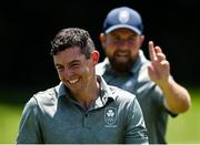 28 July 2021; Rory McIlroy, left, and Shane Lowry of Ireland during a practice round at the Kasumigaseki Country Club during the 2020 Tokyo Summer Olympic Games in Kawagoe, Saitama, Japan. Photo by Ramsey Cardy/Sportsfile