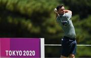 28 July 2021; Rory McIlroy of Ireland watches his tee shot on the 18th hole during a practice round at the Kasumigaseki Country Club during the 2020 Tokyo Summer Olympic Games in Kawagoe, Saitama, Japan. Photo by Ramsey Cardy/Sportsfile
