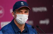 28 July 2021; Paul Casey of Great Britain during a press conference at the Kasumigaseki Country Club during the 2020 Tokyo Summer Olympic Games in Kawagoe, Saitama, Japan. Photo by Ramsey Cardy/Sportsfile