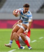 28 July 2021; Ignacio Mendy of Argentina in action against Dan Norton of Great Britain during the Men's Rugby Sevens bronze medal match between Great Britain and Argentina at the Tokyo Stadium during the 2020 Tokyo Summer Olympic Games in Tokyo, Japan. Photo by Ramsey Cardy/Sportsfile