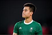 28 July 2021; Nhat Nyugen of Ireland following defeat in the men's singles group play stage match against Tzu-Wei Wang of Chinese Taipei at the Musashino Forest Sport Plaza during the 2020 Tokyo Summer Olympic Games in Tokyo, Japan. Photo by Brendan Moran/Sportsfile