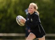 28 July 2021; Ailbhe Limpkin, age 10, in action during the Bank of Ireland Leinster Rugby Summer Camp at Kilkenny RFC in Kilkenny. Photo by Matt Browne/Sportsfile