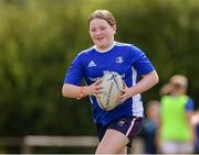 28 July 2021; Anna Moloney, age 10, in action during the Bank of Ireland Leinster Rugby Summer Camp at Kilkenny RFC in Kilkenny. Photo by Matt Browne/Sportsfile