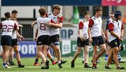 28 July 2021; Midlands players celebrate after their side's victory in the Shane Horgan Cup Round 1 match between Midlands and North Midlands at Energia Park in Dublin. Photo by Sam Barnes/Sportsfile