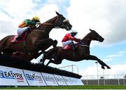 28 July 2021; Nodoubtaboutthat, with Tom Kelly up, right, clear the last ahead of Butterflyvespiere, with Kevin Sexton up, on their way to winning the Irish Stallion Farms EBF Mares Handicap hurdle on day three of the Galway Races Summer Festival at Ballybrit Racecourse in Galway. Photo by David Fitzgerald/Sportsfile