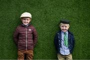 28 July 2021; Brothers Alfie, age 5, and Billy Coghill, age 4, from Athlone during day three of the Galway Races Summer Festival at Ballybrit Racecourse in Galway. Photo by David Fitzgerald/Sportsfile