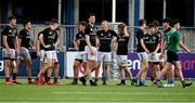 28 July 2021; Metro players dejected after the Shane Horgan Cup Round 1 match between Metro and South East at Energia Park in Dublin. Photo by Sam Barnes/Sportsfile