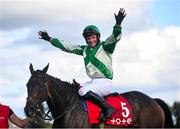 28 July 2021; Jockey Paul Townend celebrates after winning the Tote Galway Plate Steeplechase on Royal Rendezvous during day three of the Galway Races Summer Festival at Ballybrit Racecourse in Galway. Photo by David Fitzgerald/Sportsfile