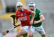 28 July 2021; Robbie Cotter of Cork in action against Emmet McEvoy of Limerick during the Munster GAA Hurling U20 Championship Final match between Cork and Limerick at Páirc Uí Chaoimh in Cork. Photo by Piaras Ó Mídheach/Sportsfile