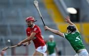 28 July 2021; Brian Hayes of Cork in action against Pádraig Harnett of Limerick during the Munster GAA Hurling U20 Championship Final match between Cork and Limerick at Páirc Uí Chaoimh in Cork. Photo by Piaras Ó Mídheach/Sportsfile