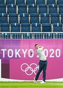 29 July 2021; Rory McIlroy of Ireland plays his tee shot on the first hole during round 1 of the men's individual stroke play at the Kasumigaseki Country Club during the 2020 Tokyo Summer Olympic Games in Kawagoe, Saitama, Japan. Photo by Stephen McCarthy/Sportsfile