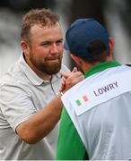 29 July 2021; Shane Lowry of Ireland and caddy Alan Lowry following round 1 of the men's individual stroke play at the Kasumigaseki Country Club during the 2020 Tokyo Summer Olympic Games in Kawagoe, Saitama, Japan. Photo by Stephen McCarthy/Sportsfile