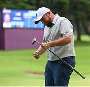 29 July 2021; Shane Lowry of Ireland reacts on the 16th during round 1 of the men's individual stroke play at the Kasumigaseki Country Club during the 2020 Tokyo Summer Olympic Games in Kawagoe, Saitama, Japan. Photo by Stephen McCarthy/Sportsfile