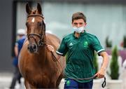29 July 2021; Cathal Daniels and Rioghan Rua during the eventing horse inspection at the Equestrian Park during the 2020 Tokyo Summer Olympic Games in Tokyo, Japan. Photo by Pierre Costabadie/Sportsfile