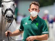 29 July 2021; Austin O'Connor and Colorado Blue during the eventing horse inspection at the Equestrian Park during the 2020 Tokyo Summer Olympic Games in Tokyo, Japan. Photo by Pierre Costabadie/Sportsfile