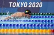 29 July 2021; Shane Ryan of Ireland in action during the heats of the Men's 100m Butterfly at the Tokyo Aquatics Centre during the 2020 Tokyo Summer Olympic Games in Tokyo, Japan. Photo by Ian MacNicol/Sportsfile