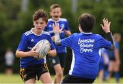 29 July 2021; Zac Cooney, age 11, in action during the Bank of Ireland Leinster Rugby Summer Camp at Westmanstown RFC in Dublin. Photo by Matt Browne/Sportsfile