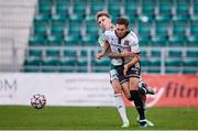 29 July 2021; William Patching of Dundalk in action against Bogdan Vastsuk of Levadia during the UEFA Europa Conference League second qualifying round second leg match between Levadia and Dundalk at Lillekula Stadium in Tallinn, Estonia. Photo by Joosep Martinson/Sportsfile