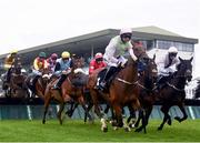 29 July 2021; Saldier, with Patrick Mullins up, second from right, on their way to winning the Guinness Galway Hurdle during day four of the Galway Races Summer Festival at Ballybrit Racecourse in Galway. Photo by David Fitzgerald/Sportsfile