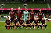 29 July 2021; Bohemians team before the UEFA Europa Conference League second qualifying round second leg match between Bohemians and F91 Dudelange at Aviva Stadium in Dublin. Photo by Eóin Noonan/Sportsfile