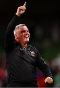 29 July 2021; Bohemians manager Keith Long after the UEFA Europa Conference League second qualifying round second leg match between Bohemians and F91 Dudelange at Aviva Stadium in Dublin. Photo by Eóin Noonan/Sportsfile