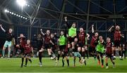 29 July 2021; Bohemians players celebrate after the UEFA Europa Conference League second qualifying round second leg match between Bohemians and F91 Dudelange at Aviva Stadium in Dublin. Photo by Eóin Noonan/Sportsfile