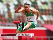 30 July 2021; Thomas Barr of Ireland in action during the his heat of the men's 400 metre hurdles at the Olympic Stadium during the 2020 Tokyo Summer Olympic Games in Tokyo, Japan. Photo by Brendan Moran/Sportsfile