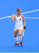 30 July 2021; Lisa Altenburg of Germany celebrates after scoring her side's first goal during the women's pool A group stage match between South Africa and Germany at the Oi Hockey Stadium during the 2020 Tokyo Summer Olympic Games in Tokyo, Japan. Photo by Ramsey Cardy/Sportsfile