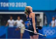 30 July 2021; Sarah Hawkshaw of Ireland reacts at the final whistle after her side's defeat during the women's pool A group stage match between Ireland and India at the Oi Hockey Stadium during the 2020 Tokyo Summer Olympic Games in Tokyo, Japan. Photo by Ramsey Cardy/Sportsfile