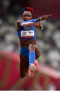 30 July 2021; Ana Lucia Jose Tima of Dominican Republic in action during the women's triple jump at the Olympic Stadium during the 2020 Tokyo Summer Olympic Games in Tokyo, Japan. Photo by Ramsey Cardy/Sportsfile