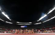 30 July 2021; A general view of runners in action during round 1 of the women's 5000 metres at the Olympic Stadium during the 2020 Tokyo Summer Olympic Games in Tokyo, Japan. Photo by Ramsey Cardy/Sportsfile