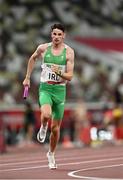 30 July 2021; Cillin Greene of Ireland in action during the 4x400 metre mixed relay at the Olympic Stadium during the 2020 Tokyo Summer Olympic Games in Tokyo, Japan. Photo by Ramsey Cardy/Sportsfile